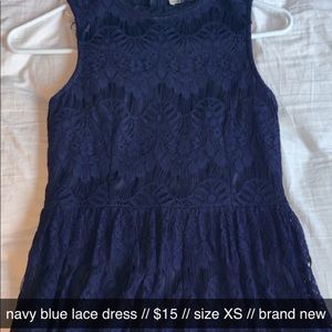 Navy blue summer dress